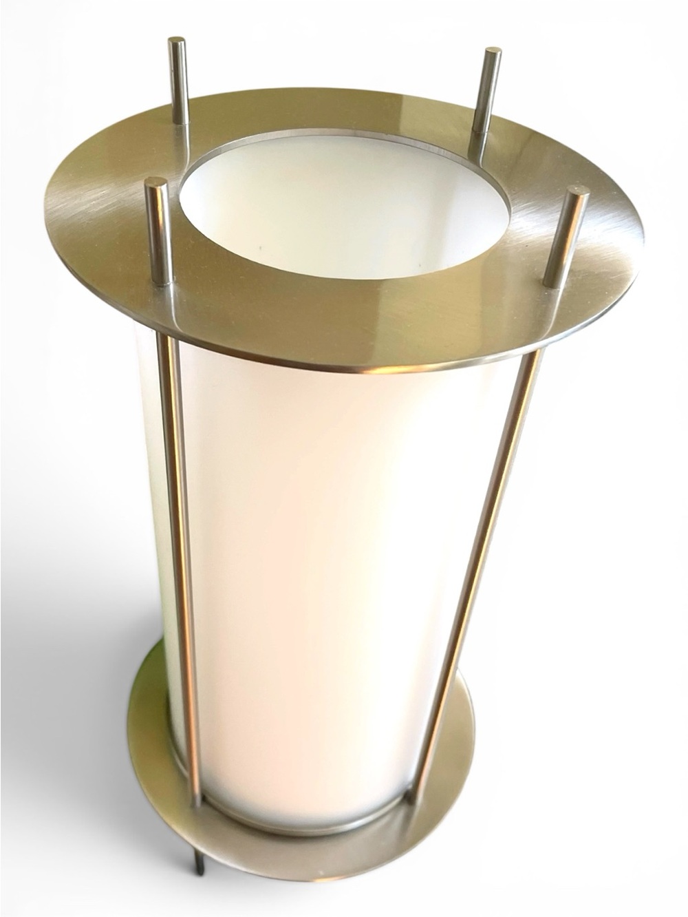George Kovacs table lamp, vintage early 2000’s, column, brushed metal,plug-in - Picture 3 of 6